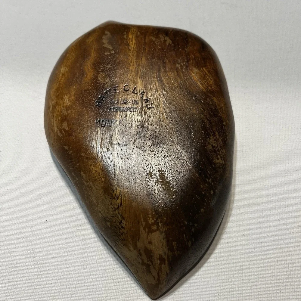 Vintage Monkey‎ Pod Wood Leaf Bowls Set of 3 Hawaii Serving Dishes MCM